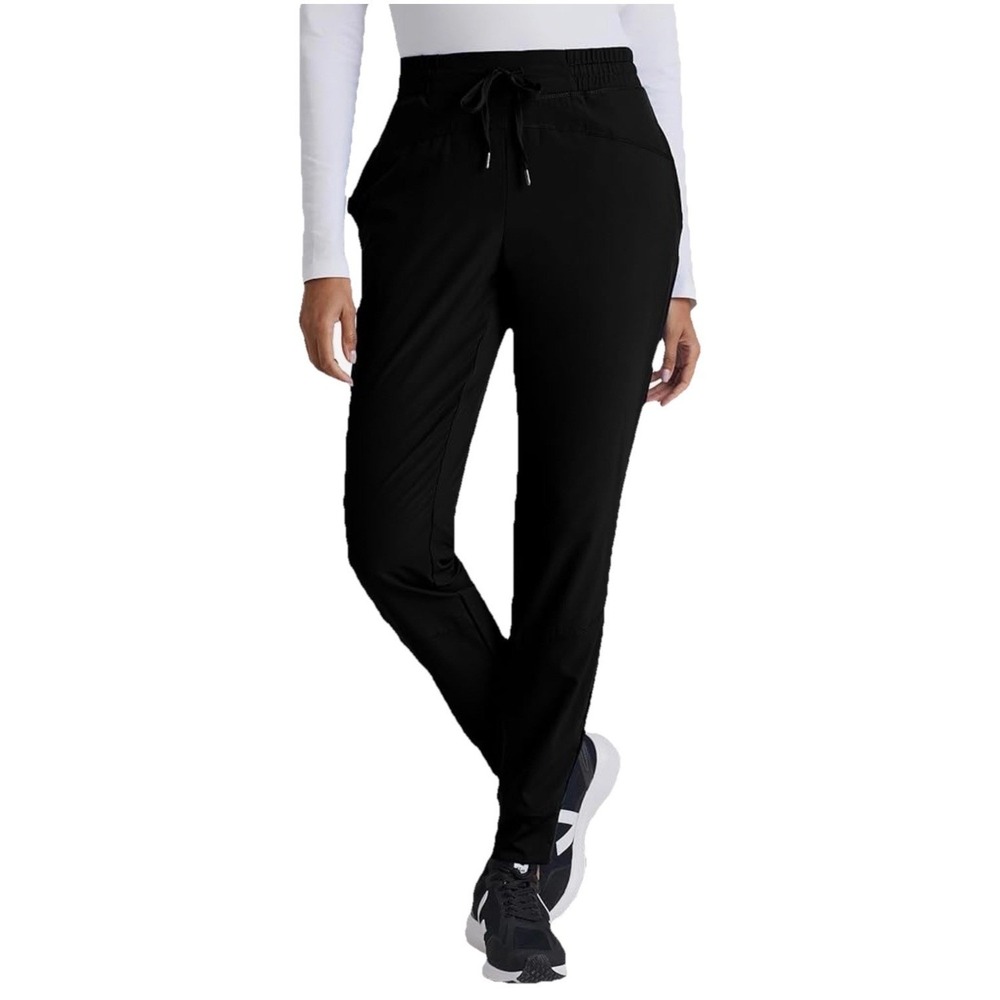 Barco One Women's Boost Classic Fit Scrub Jogger Black 3 Pocket Size Petite M NW